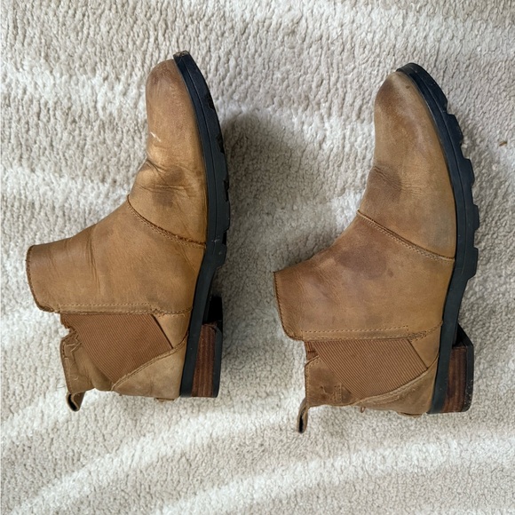 Sorel Emelie Waterproof Tan Brown Ankle Booties Size 8 - Picture 3 of 8